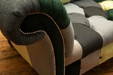 JVmoebel Chesterfield-Sofa Dreisitzer Couch Polster Design Sofa 3er Sitz Chesterfield Neu, Die Rückenlehne mit Knöpfen.