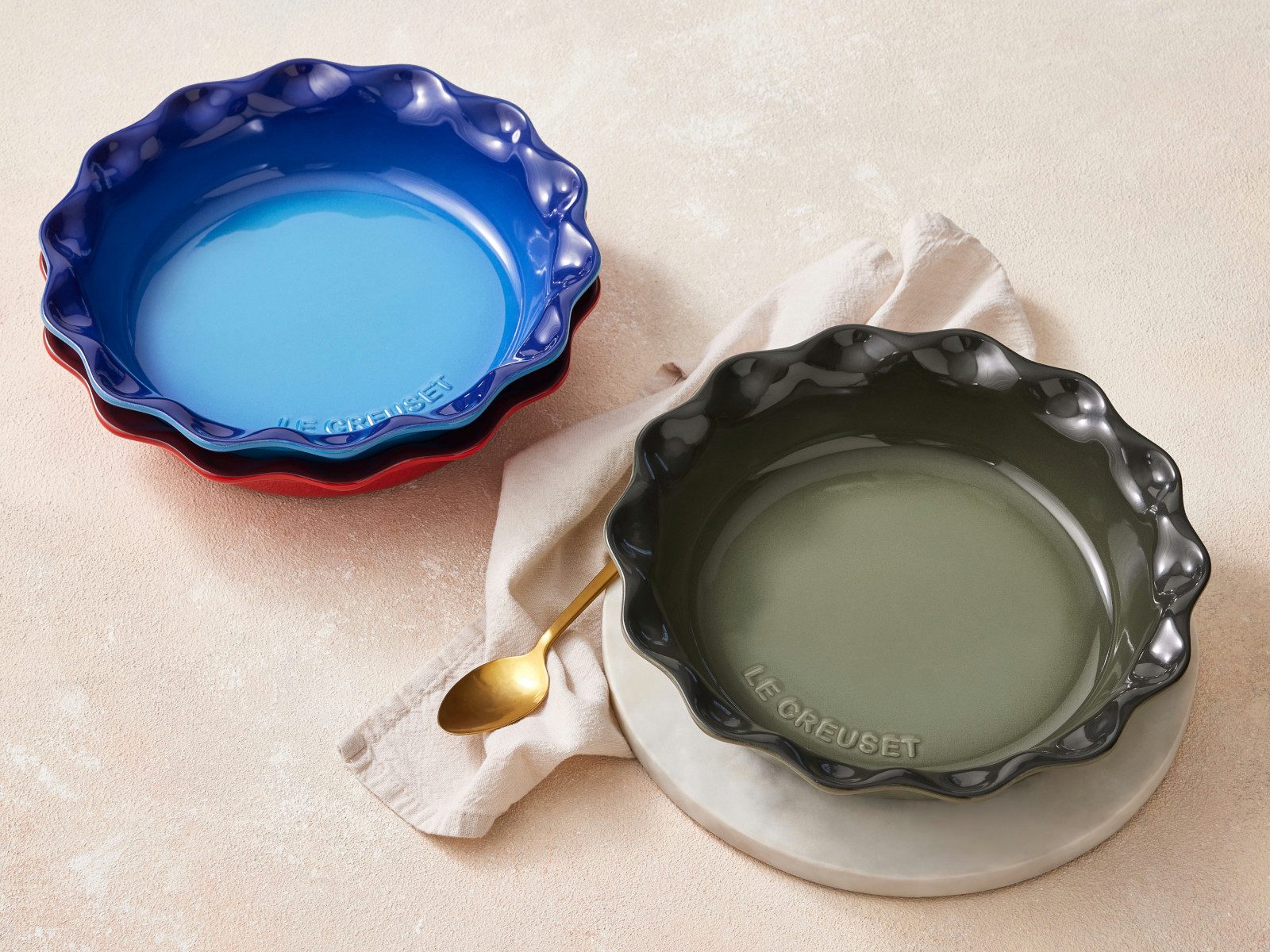 LE CREUSET Backform Pie-Form flint 23cm