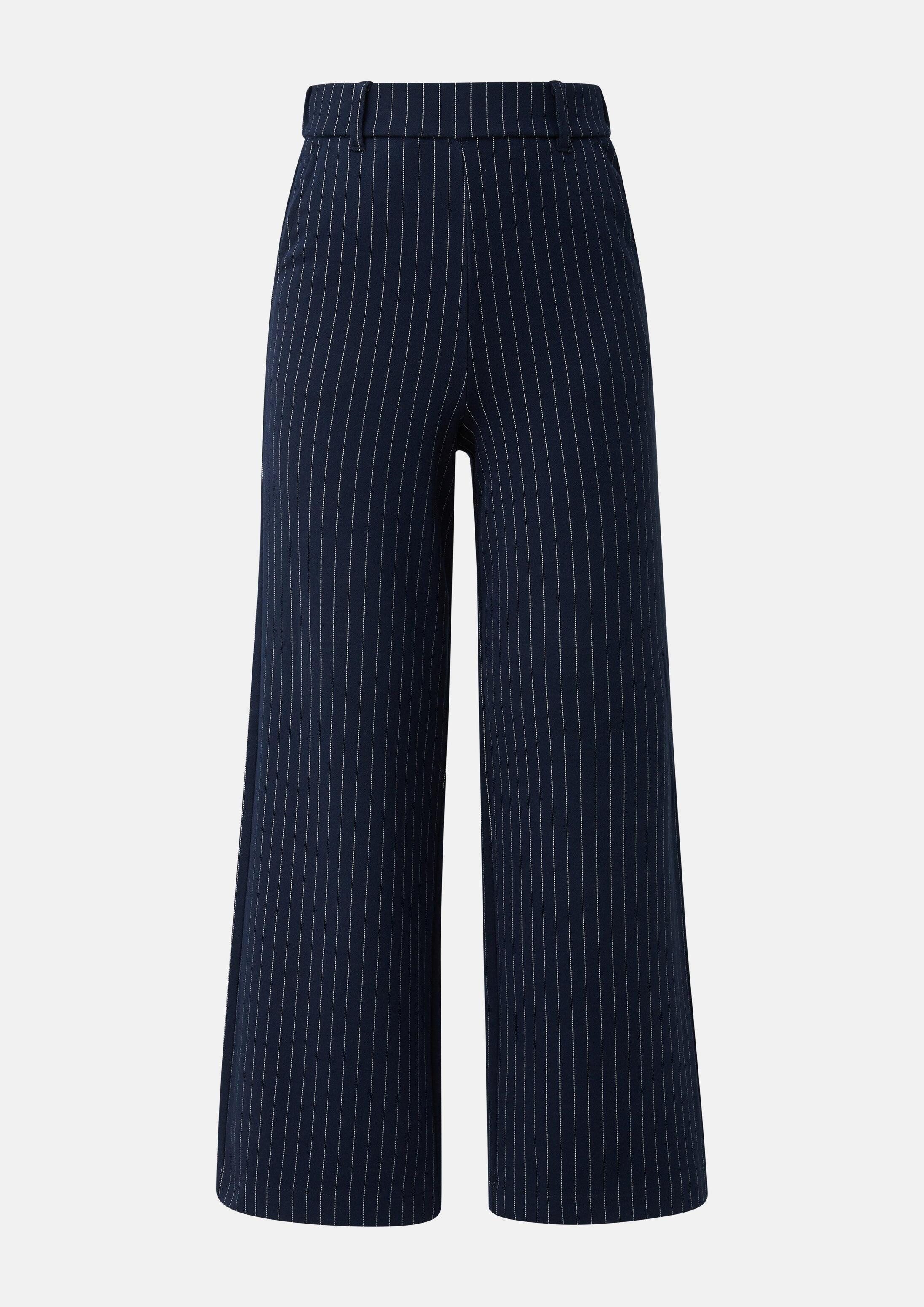 s.Oliver Chinos Leggings WIDE LEG Wide-Leg-Hose mit Nadelstreifen aus Interlock