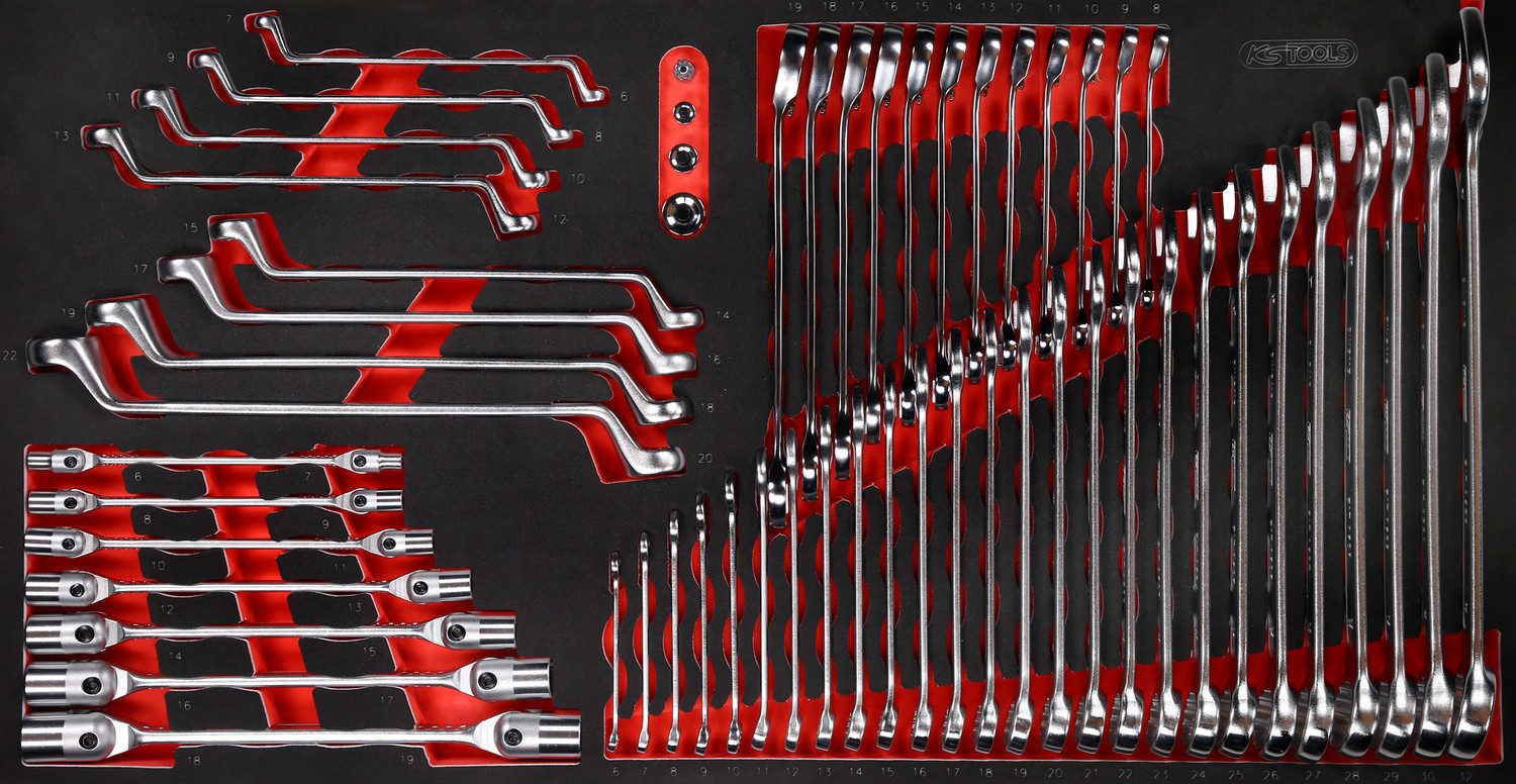 Brilliant Tools Maulschlüssel Schraubenschlüssel-Satz in Schaumstoffeinlage, 57-tlg (813.0057)