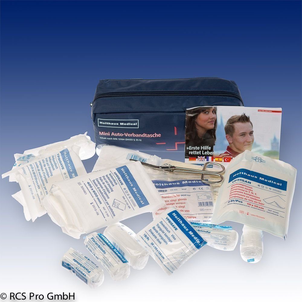Holthaus Medical Erste-Hilfe-Koffer Holthaus Mini Auto-Verbandtasche nach DIN13164