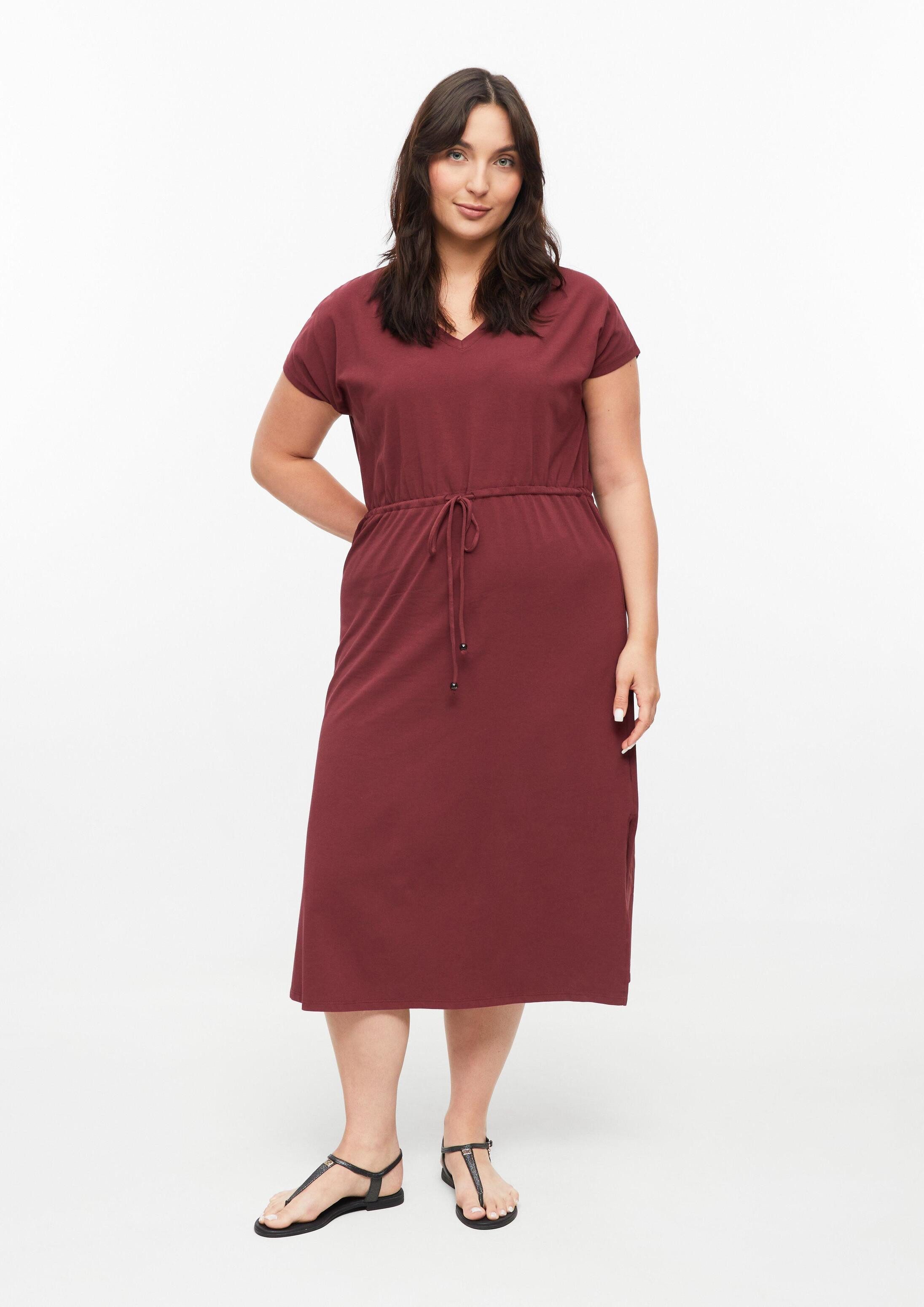 s.Oliver Midikleid Kleid Jerseykleid in Midilänge mit Tunnelzug