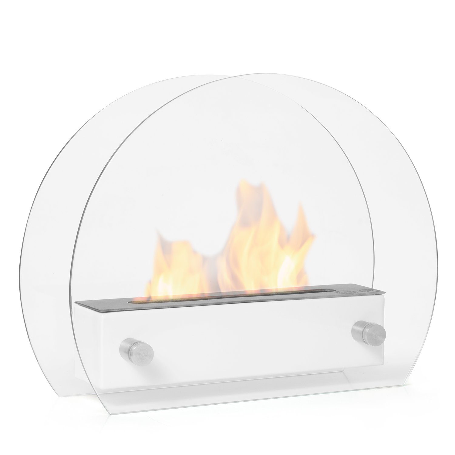 Moritz Dekokamin Tischkamin weiß 36 x 13 x 28 cm, Ethanolbrenner Glasfeuer günstig online kaufen