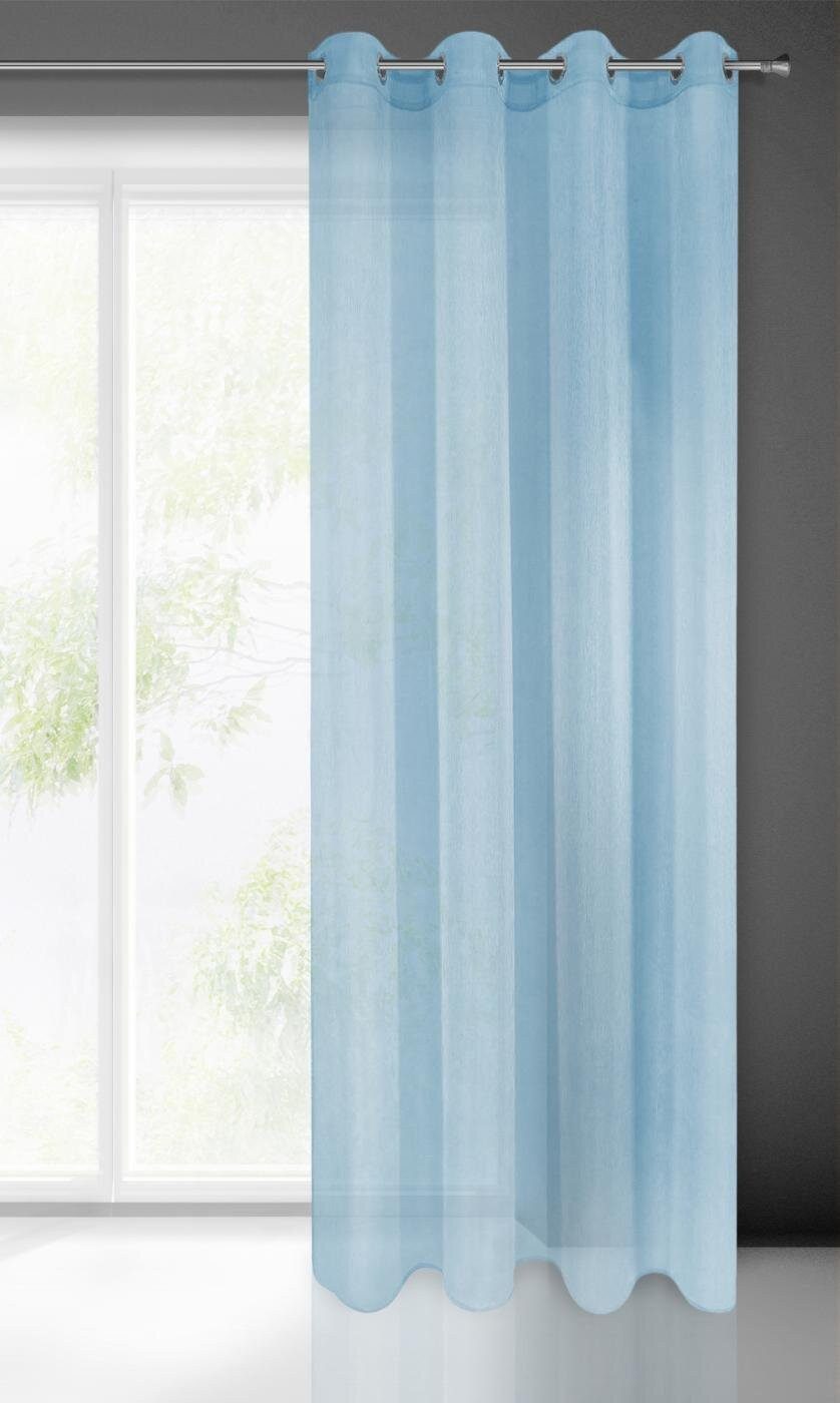 Eurofirany Gardine Rebecca Durchsichtige Vorhänge Blau günstig online kaufen
