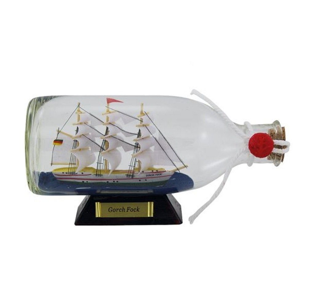 Linoows Dekoobjekt Buddelschiff, Flaschenschiff "Gorch Fock", Segelschiff Flasche 16 cm