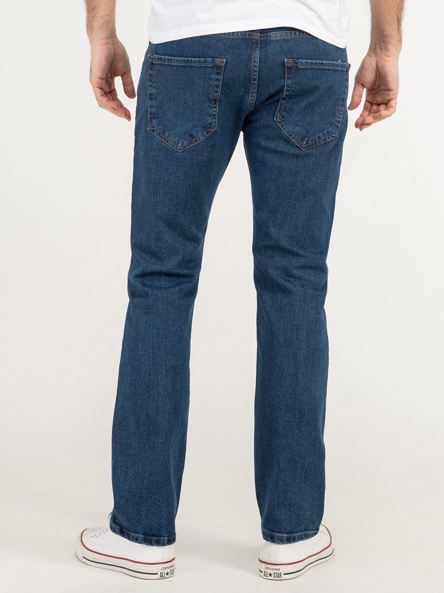 Lorenzo Loren Straight-Jeans Herren Jeans Hose Denim Blau LL-4009