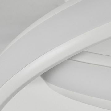 hofstein Deckenleuchte »Tormini« geschwungene Deckenlampe aus Metall/Kunststoff in Weiß, 3000 Kelvin, dimmbar über herkömmlichen Lichtschalter, LED, 2100 Lumen