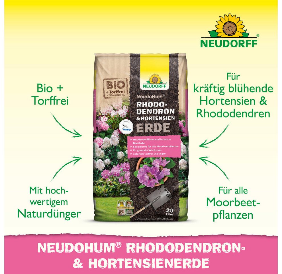 Thumbnail - Neudorff Bio-Erde NeudoHum Bio Rhododendron- und HortensienErde 40 Liter, (Torffreie Rhododendronerde für alle Moorbeetp...