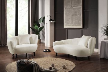 ATLANTIC home collection Chaiselongue Olivia, Nierenform-Sofa mit Zierkissen im Originalbezug