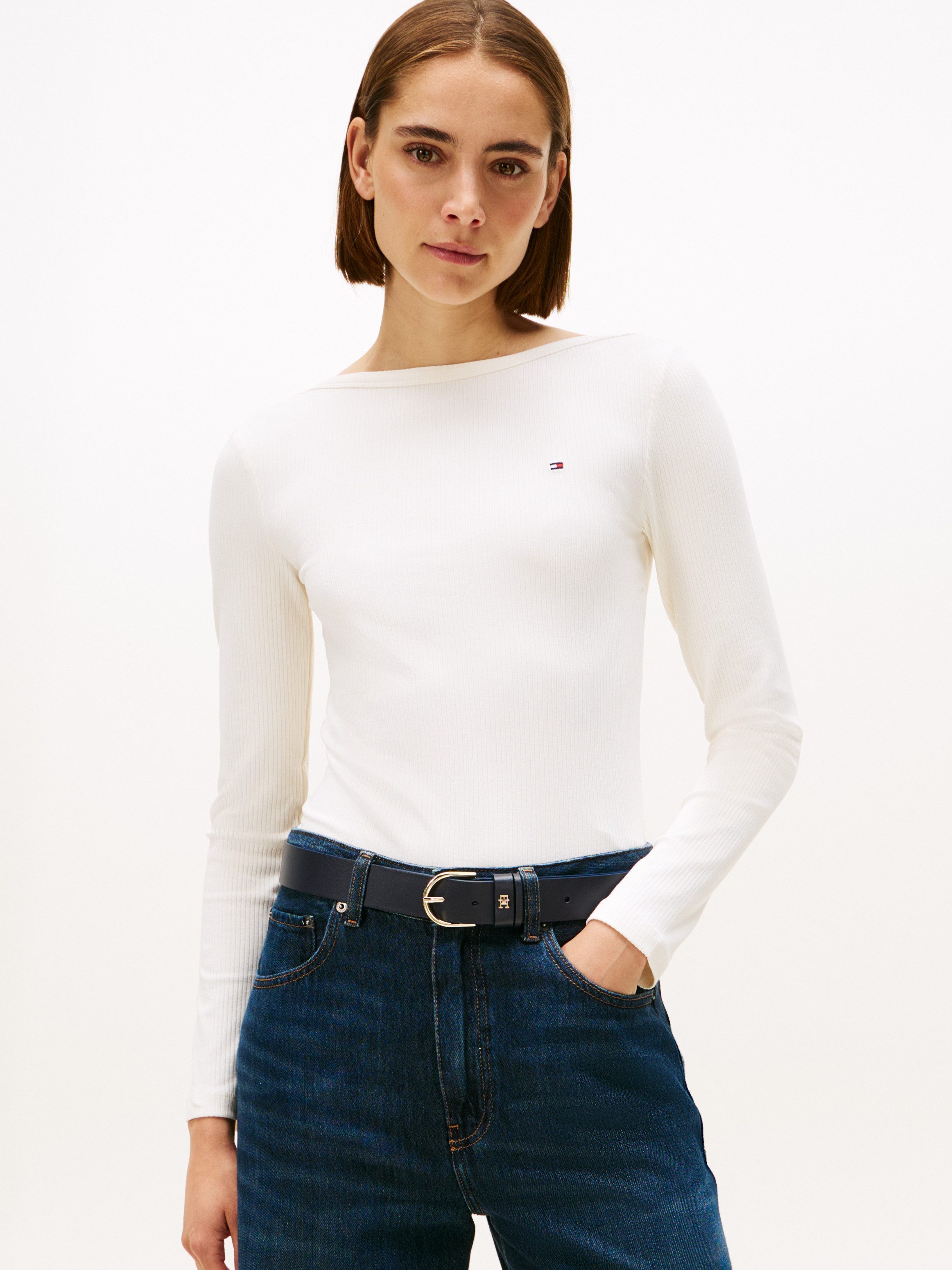 Tommy Hilfiger Langarmshirt SLIM 5X2 RIB günstig online kaufen