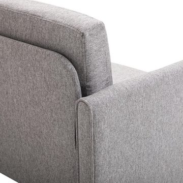 HOMCOM 2-Sitzer Polstersessel, Sofa Zweisitzer Couch Doppelsofamit Kissen Leinen Hellgrau