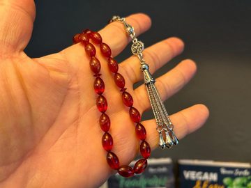 TesbihBid Kettenanhänger (Tasbeeh Amber Prayerbeads Rosary Faturan 33 Braun, TesbihBid Kettenanhänger Gebetskette Tesbih Misbaha)