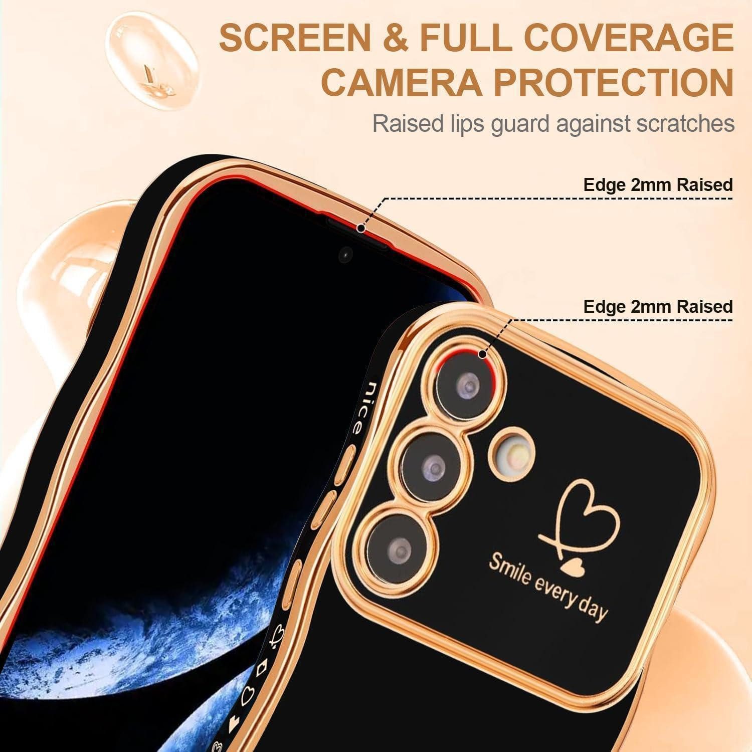 LuxusKollektion Handyhülle Handyhülle A56 5G Silikon Kameraschutz Samsung Galaxy A56 5G Schwarz – Bild 3 von 5