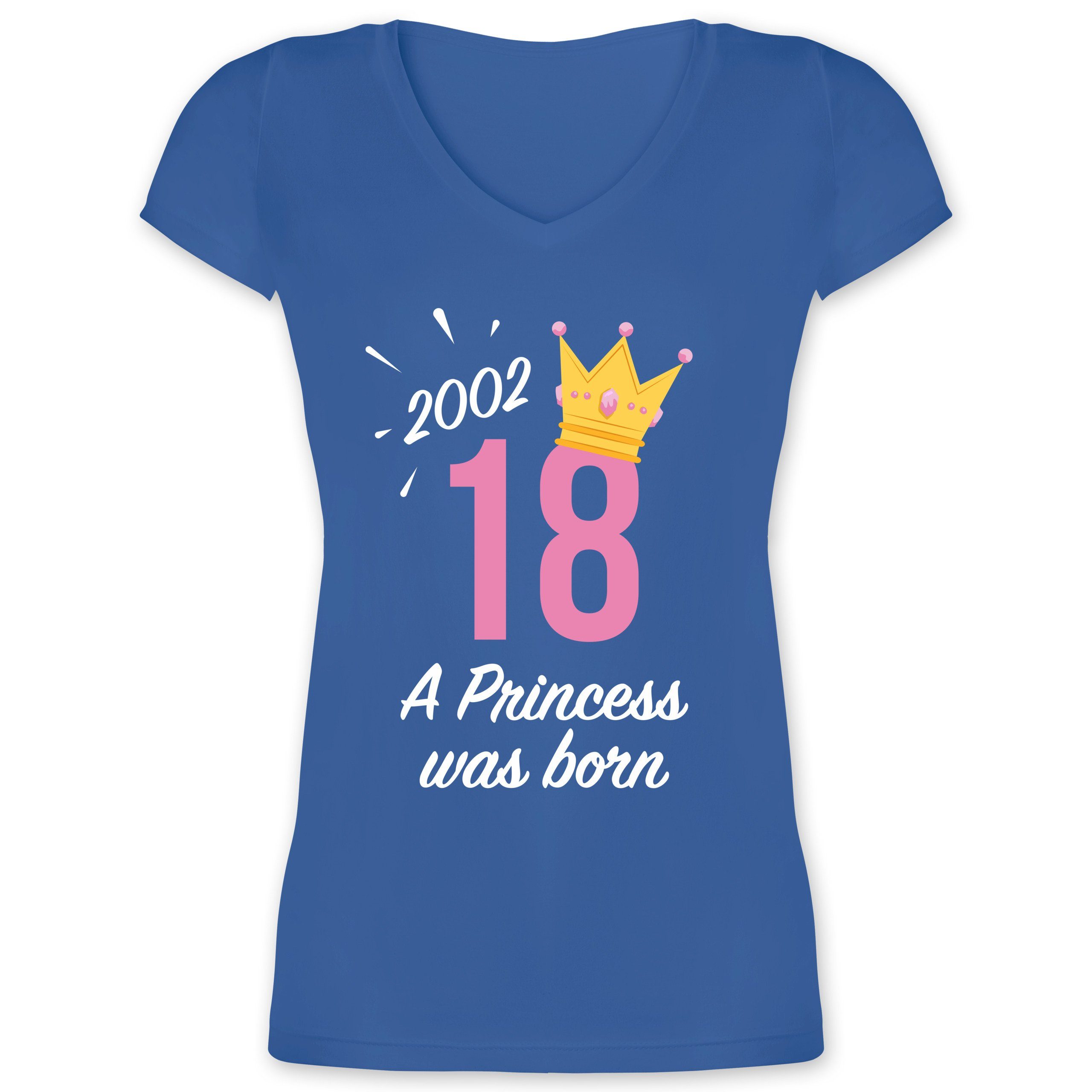 Shirtracer TShirt »18 Geburtstag Mädchen Princess 2002 Damen TShirt