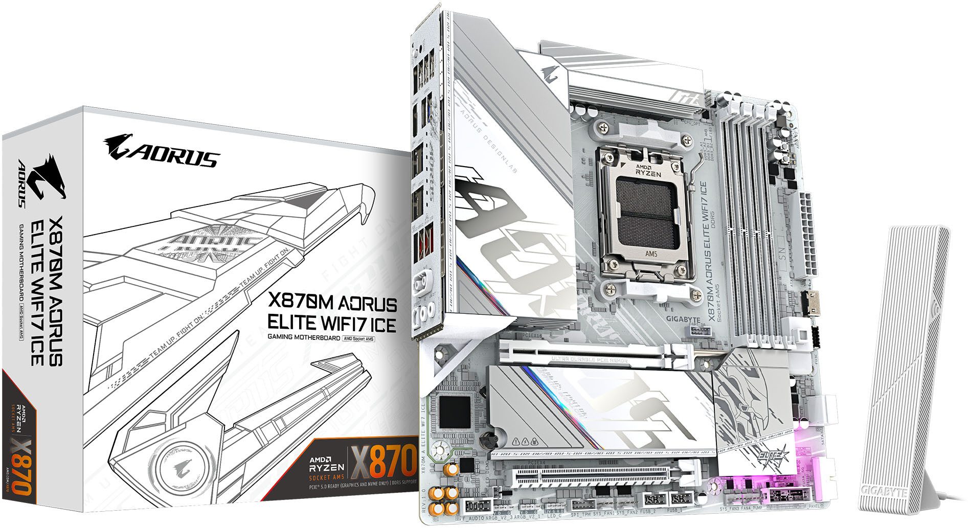 Gigabyte X870M AORUS ELITE WIFI7 ICE Mainboard