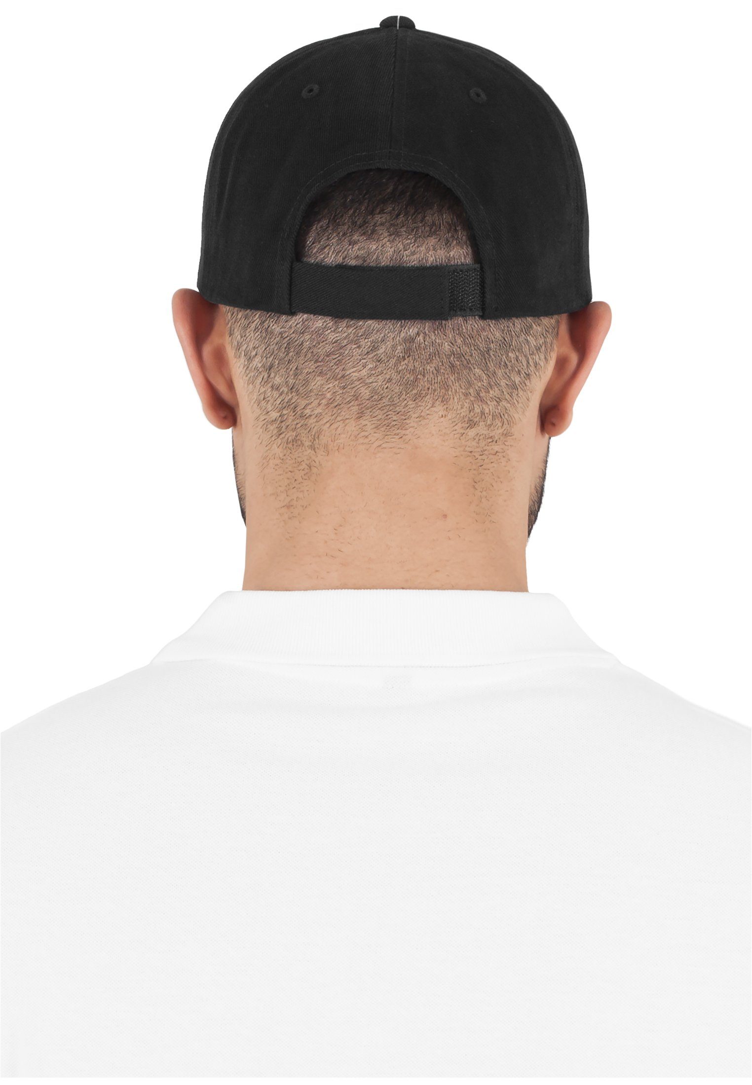 black Mid-Profile Twill Flex Snapback Brushed Cotton Cap Flexfit
