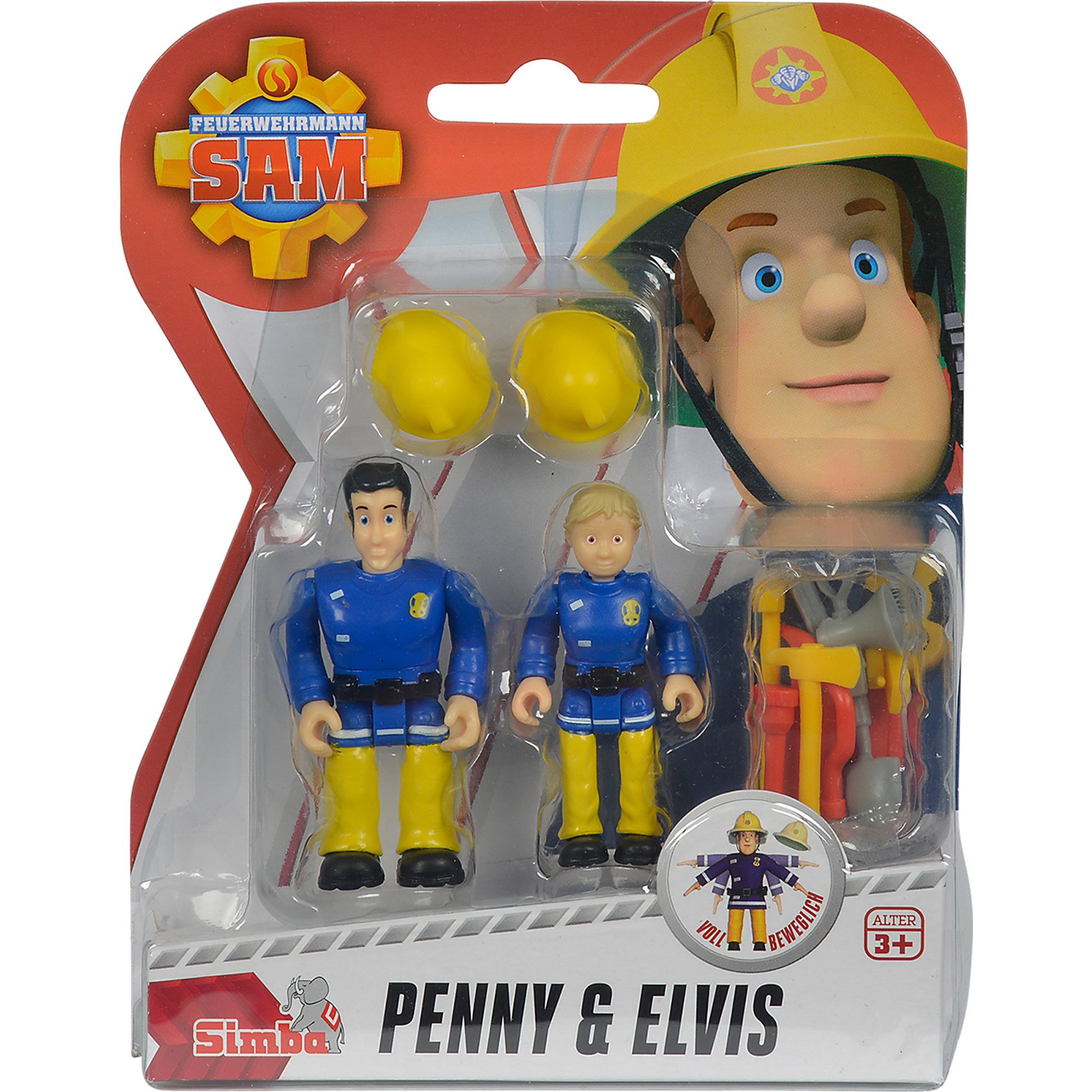 Feuerwehrmann Sam Spielfigur Spielfiguren 2er Set Figuren mit Zubehör Simba Toys Norman, Penny, (Set, 2 Figuren, Werkzeuge und Zubehör), 2 Figuren mit Zubehör – Bild 2 von 2
