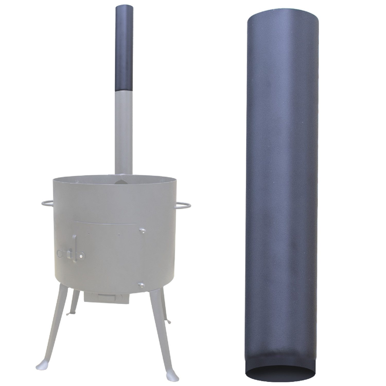 Olymp Handels GmbH Grillerweiterung Verlängerungsrohr für Utschak mit Schornstein Ø 7 cm ca 37 cm