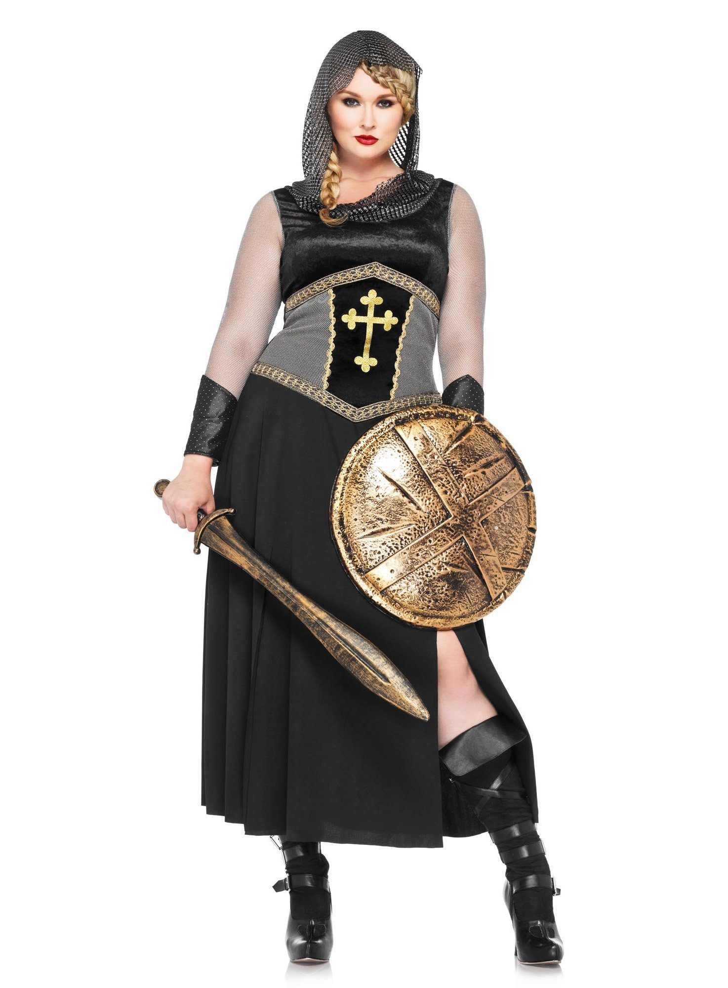 Leg Avenue Kostüm Jeanne d'Arc, Aufregendes Kostüm für kurvenreiche Schönheiten