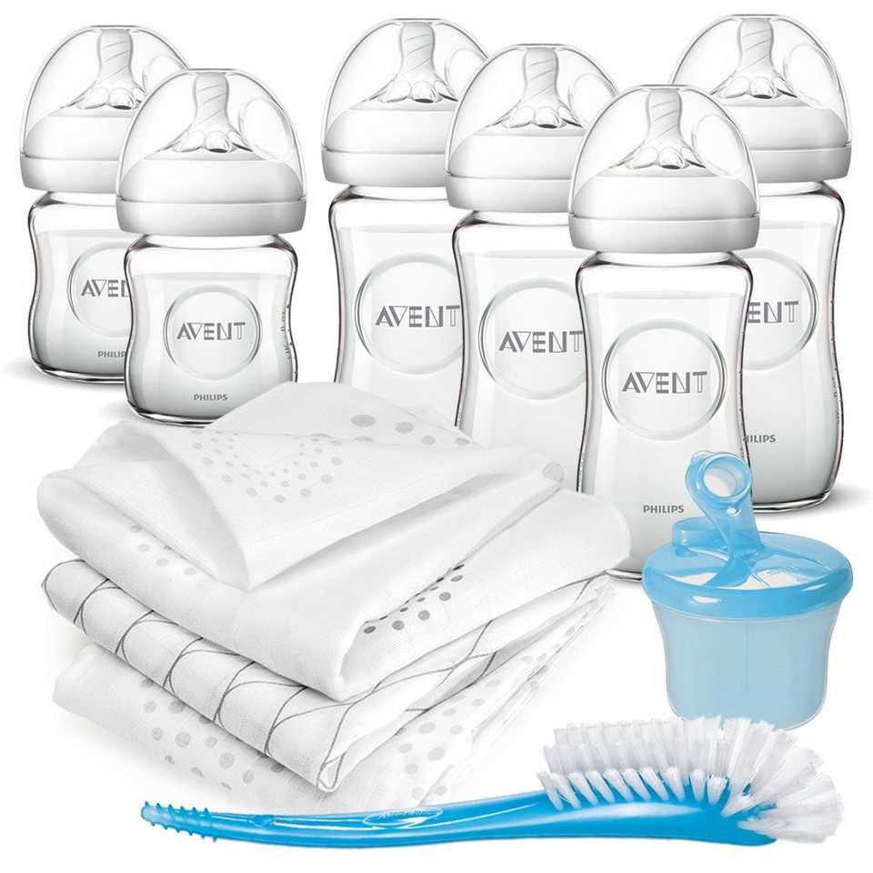 Wie Viel Ml Milch Produziert Eine Brust Philips AVENT Babyflasche »Premium Glas-Flaschen-Set«, 6x Babyflaschen