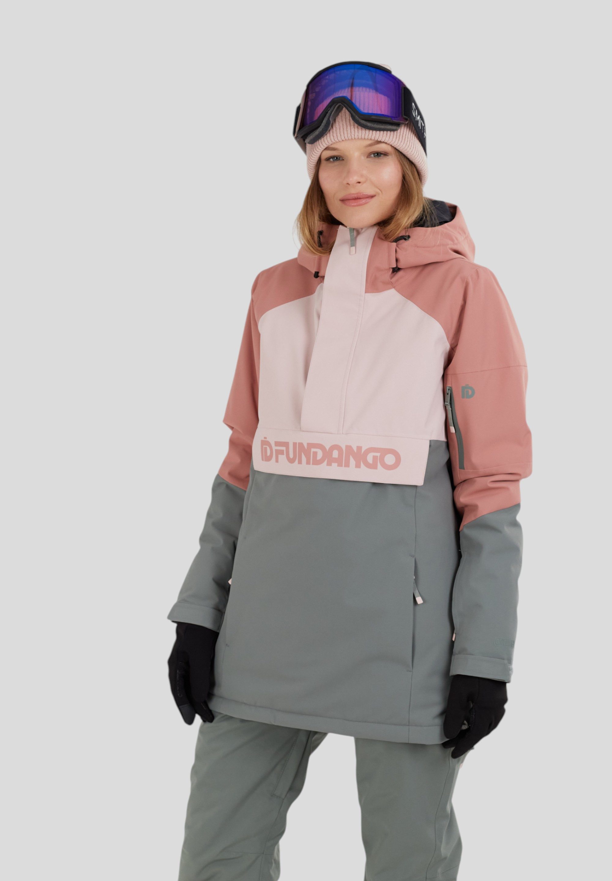 Fundango Winterjacke Birch ECO Logo Anorak technische Schlupfjacke für Ski uns Snowboard