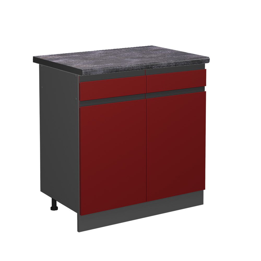 Vicco Unterschrank R-Line, Rot/Anthrazit, 80 cm, günstig online kaufen