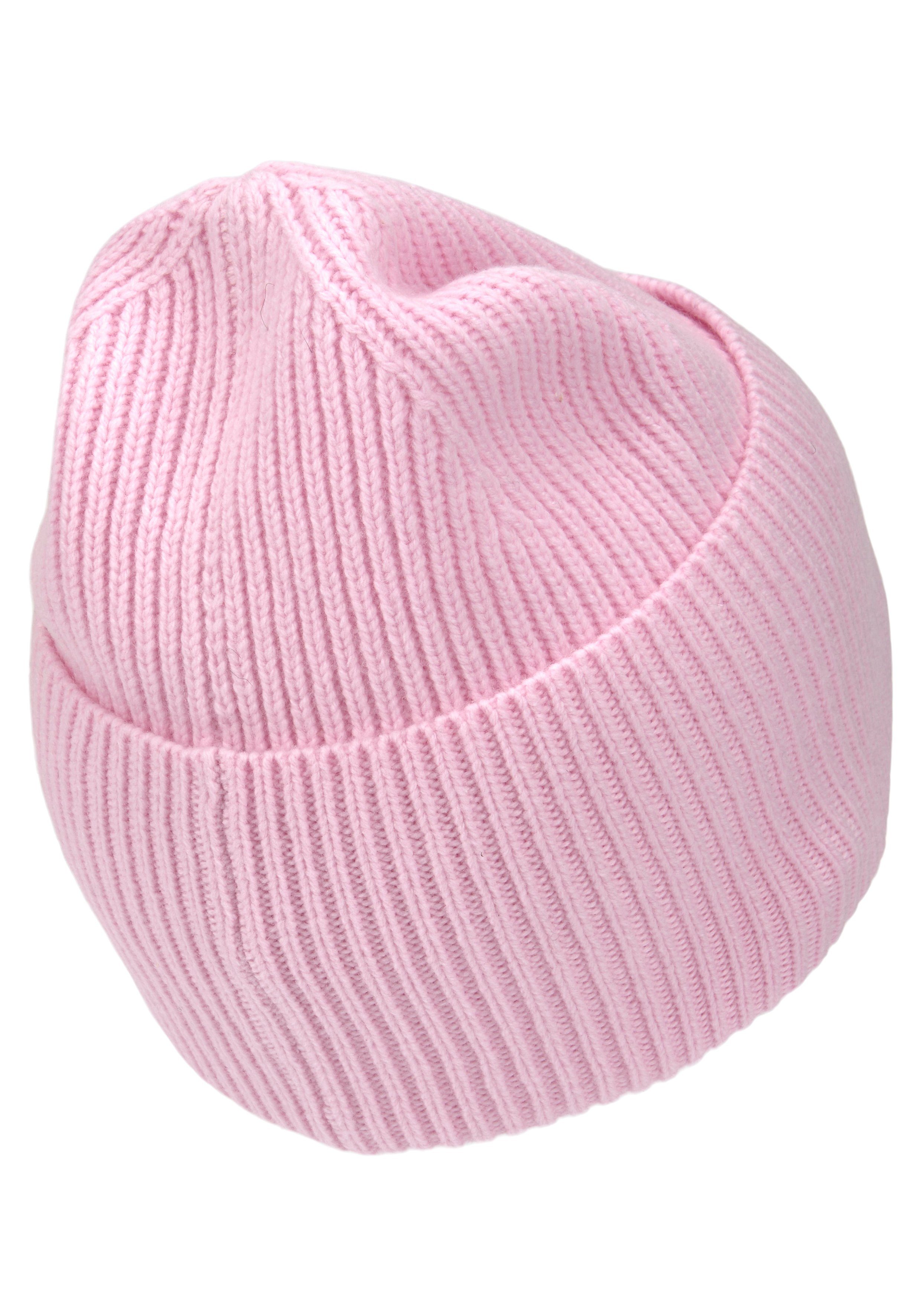HUGO Beanie Saffa mit pink 0 10253885 HUGO rotem hat Logo