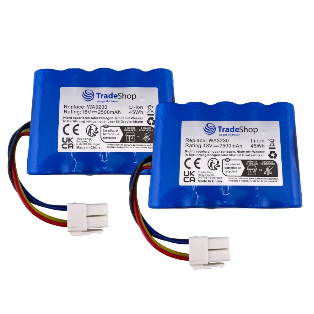 Trade-Shop 2x Akku passend für Landxcape CR208E LX797 LX790 LX796 LX795 LX793 Akku Li-Ion 2500 mAh (18 V)