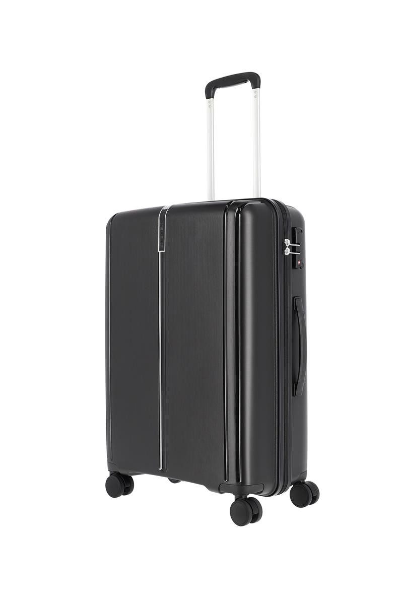 travelite Hartschalen-Trolley travelite Hartschalenkoffer Vaka M 65 cm Polypropylen Schwarz