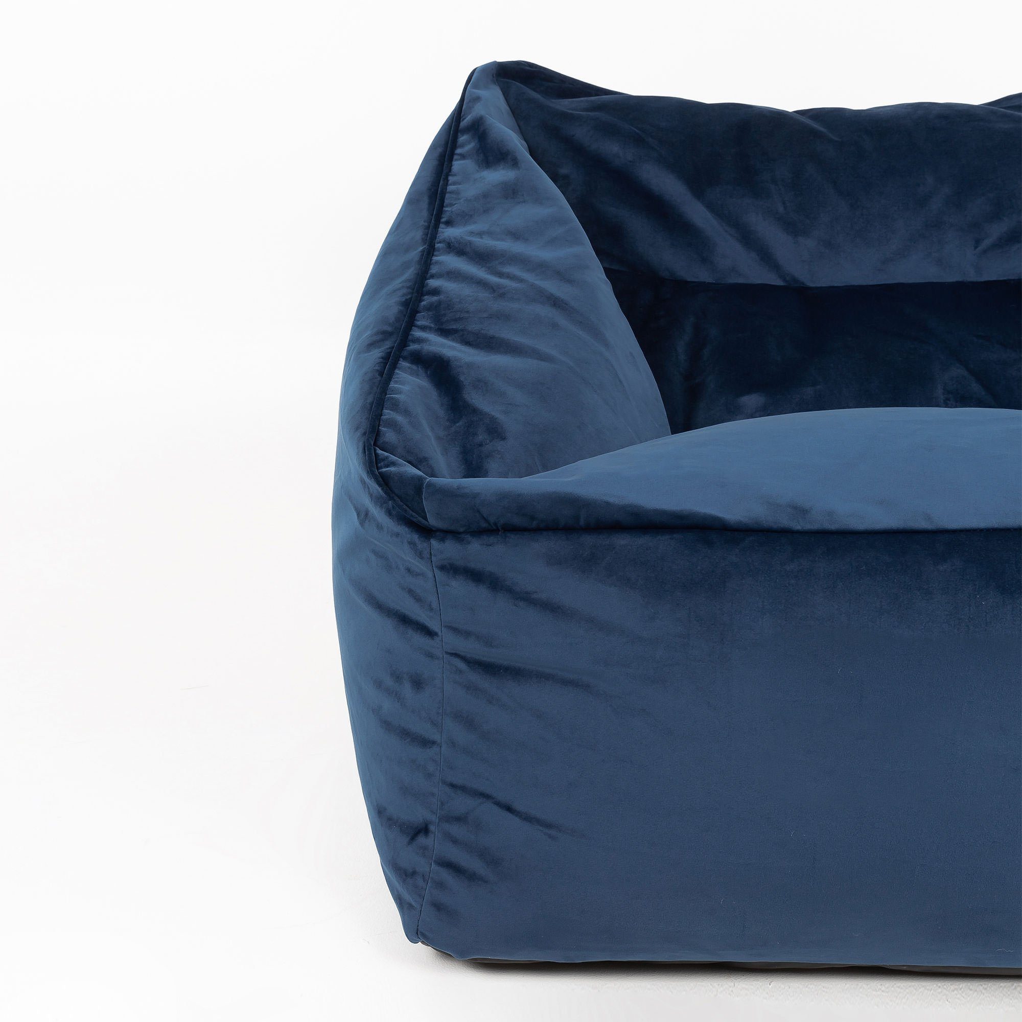 „Natalia“ Sessel Riesen Sitzsack aus navyblau icon Plüschsamt Sitzsack