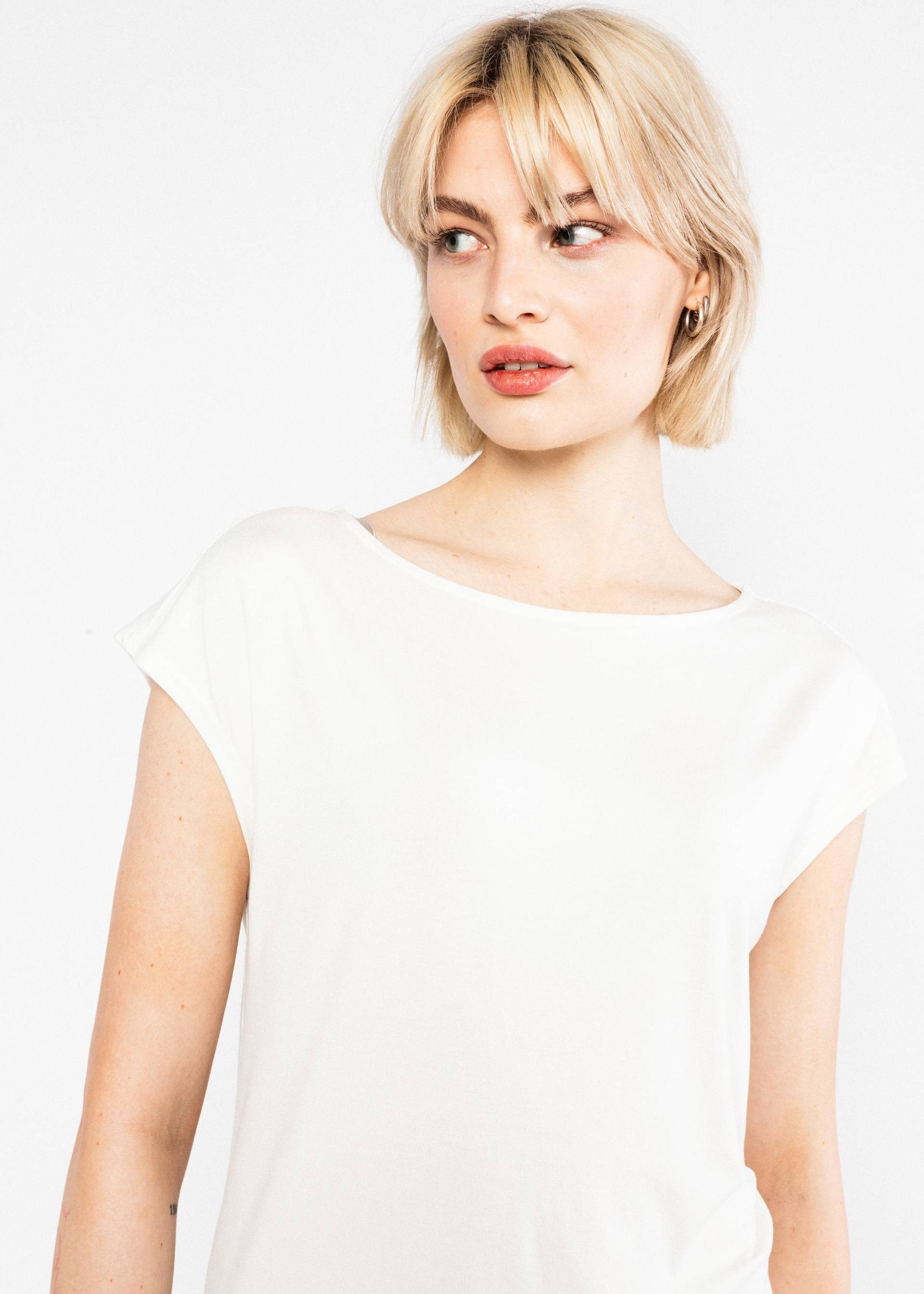 Blutsgeschwister Kurzarmshirt Breezy Flowgirl - Shirt Damen - Top - Basicshirt - weißes Shirt