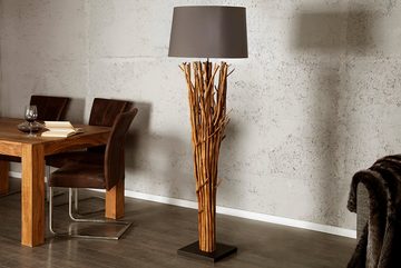 riess-ambiente Stehlampe EUPHORIA 180cm grau / natur, ohne Leuchtmittel, Wohnzimmer · Massivholz · Maritim · mit Lampenschirm · Treibholz