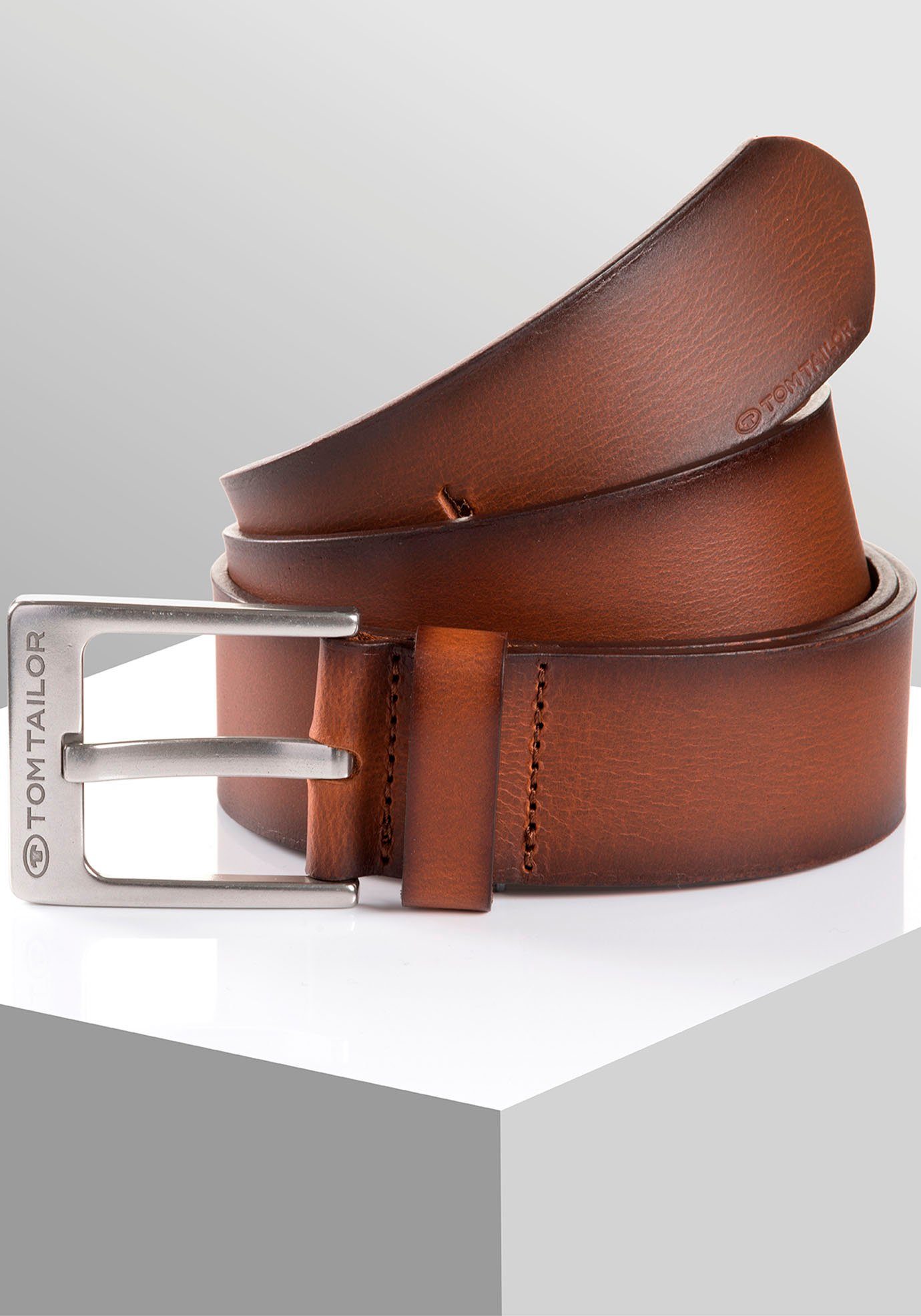 TOM TAILOR Ledergürtel TTCALVINPLUS 4 cm günstig online kaufen