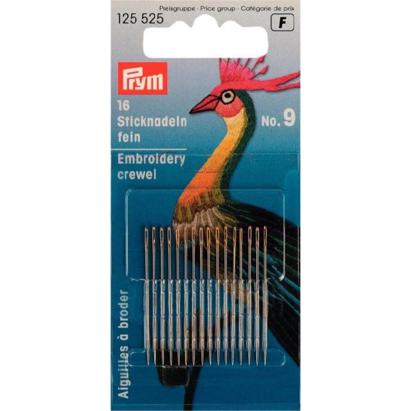Prym Stricknadeln Crewelnadeln ST 9 0,60x35 mm silberfarbig 16 St