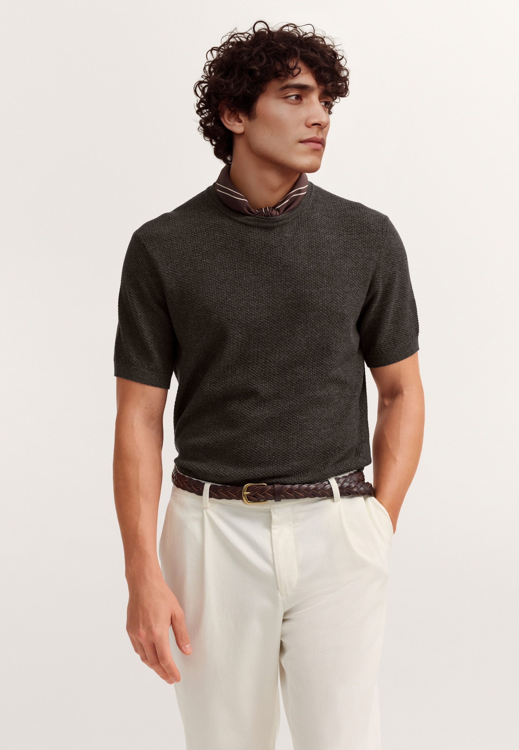 bugatti T-Shirt Regular Fit aus einem Baumwollmix