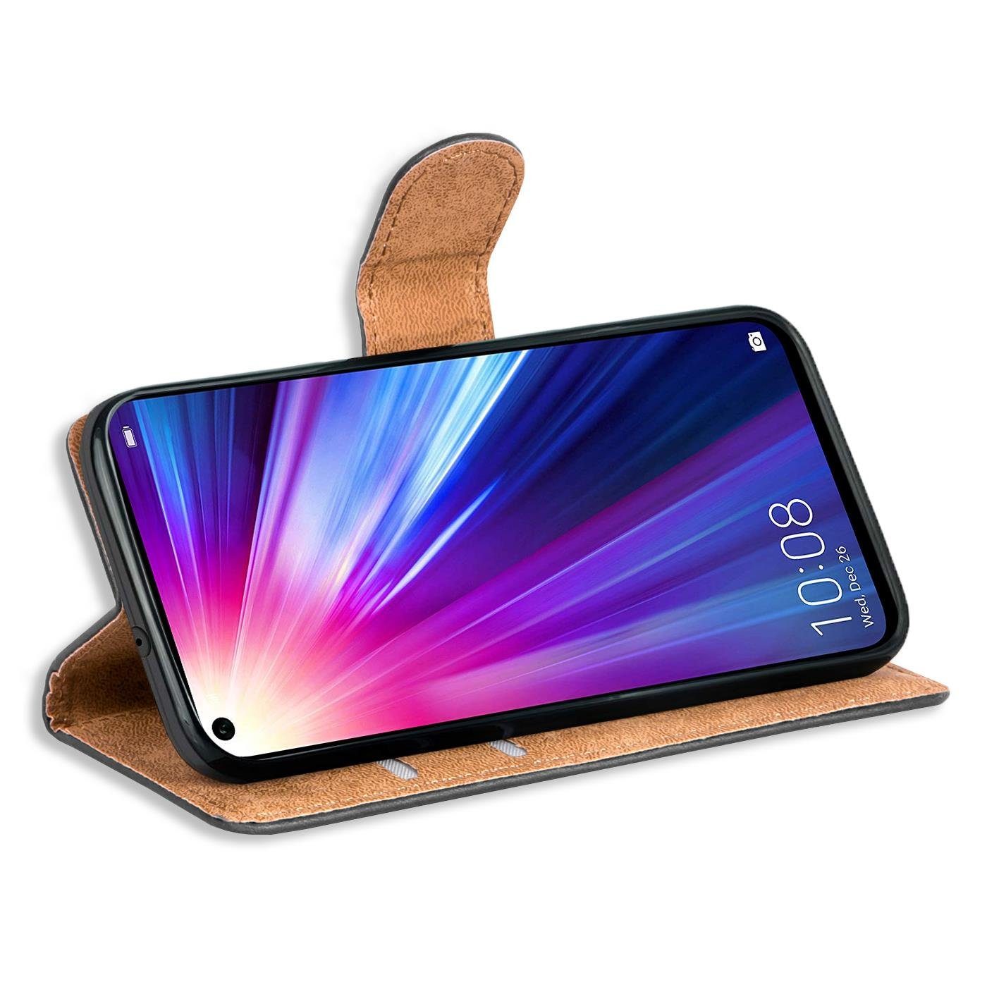CoolGadget Handyhülle Wallet Klapp Tasche Book Case für Honor View 20 6,4 Zoll, Hülle Klapphülle Flip Cover Etui Schutzhülle