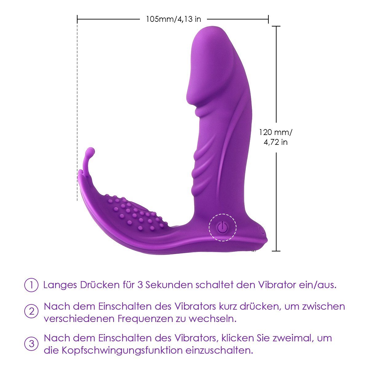 LOVONLIVE Klitoris-Stimulator Tragbarer G-Punkt Fernbedienung wackelnde Frauen 3 7 Vibrator Vibrator,mit für Sexspielzeug Leise mit Dildo vibrierende Erotik Stimulieren, &