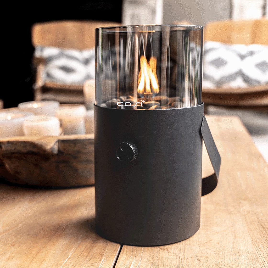 COSI Tischfeuer Cosifire Tischfeuer COSISCOOP Original black smoked, Ø 16x30cm