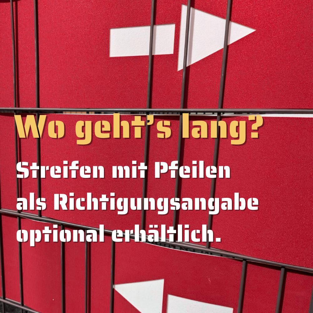 zaunzu Sichtschutzstreifen Laser Beschriftung "SOMMERSCHLUSSVERKAUF" Tiefschwarz, (1x Einzelstreifen, für Doppelstabmattenzaun), Made in Germany