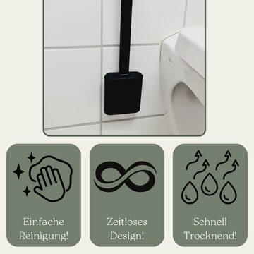 GarPet WC-Garnitur Klobürste Silikon schwarz Wandmontage Toilettenbürste ohne bohren