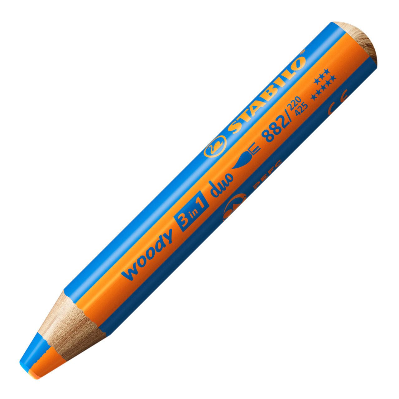 STABILO Buntstift STABILO woody 3in1 DUO Buntstift Orange/Mittelblau
