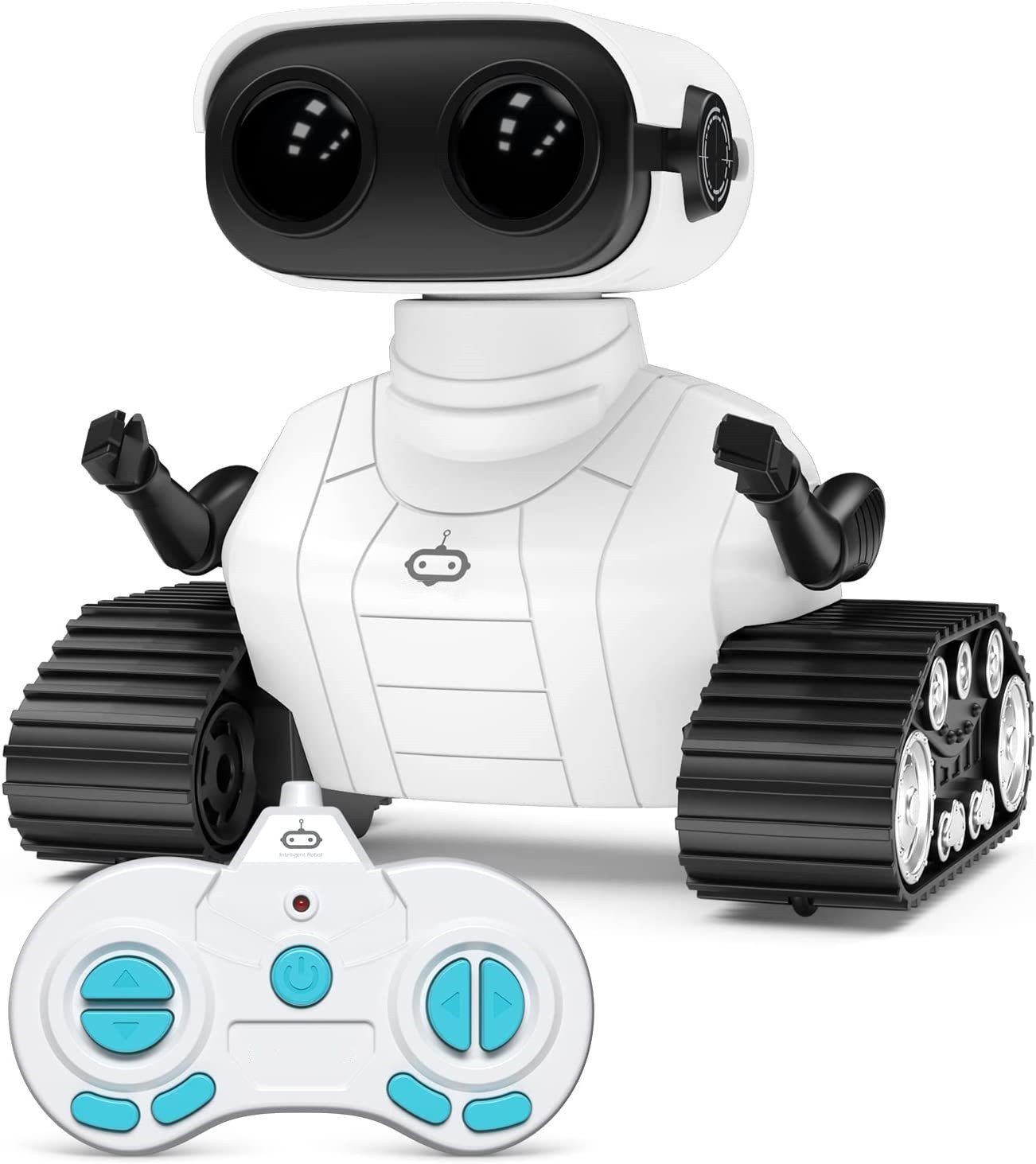 Gontence Rc робот Intelligenter Roboter (wiederaufladbar mit LED-Augen, Musik, Interessanten Geräuschen), 2.4GHz Ferngesteuertes Roboter Spielzeug