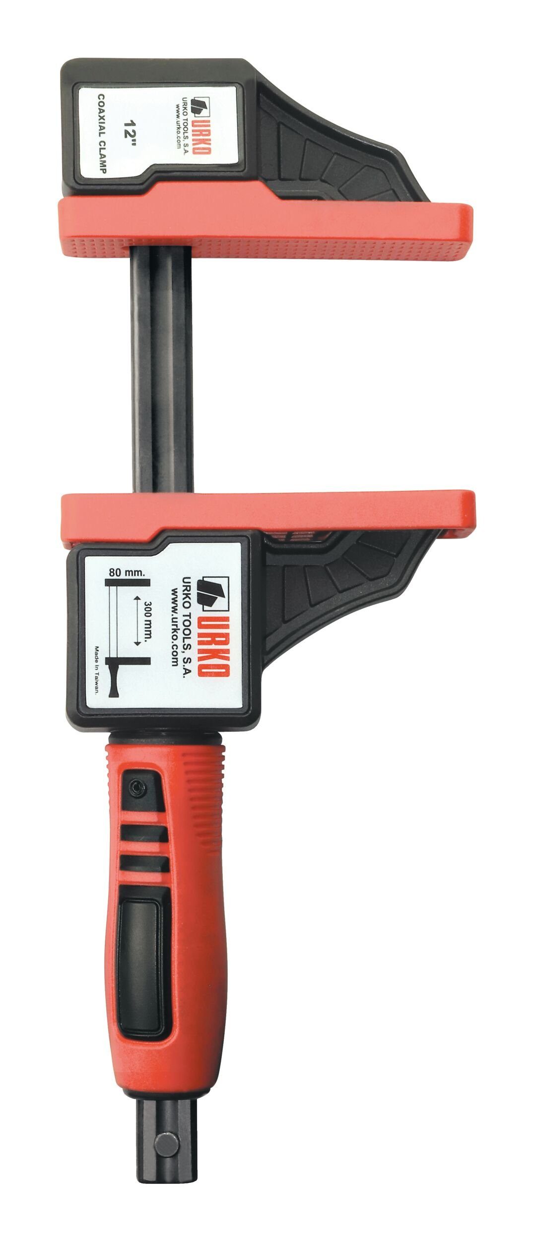 Urko Schraubzwinge, Korpuszwinge 2K Nr. 213 300/85 mm 2000N Gleitschiene 20 x 6 mm