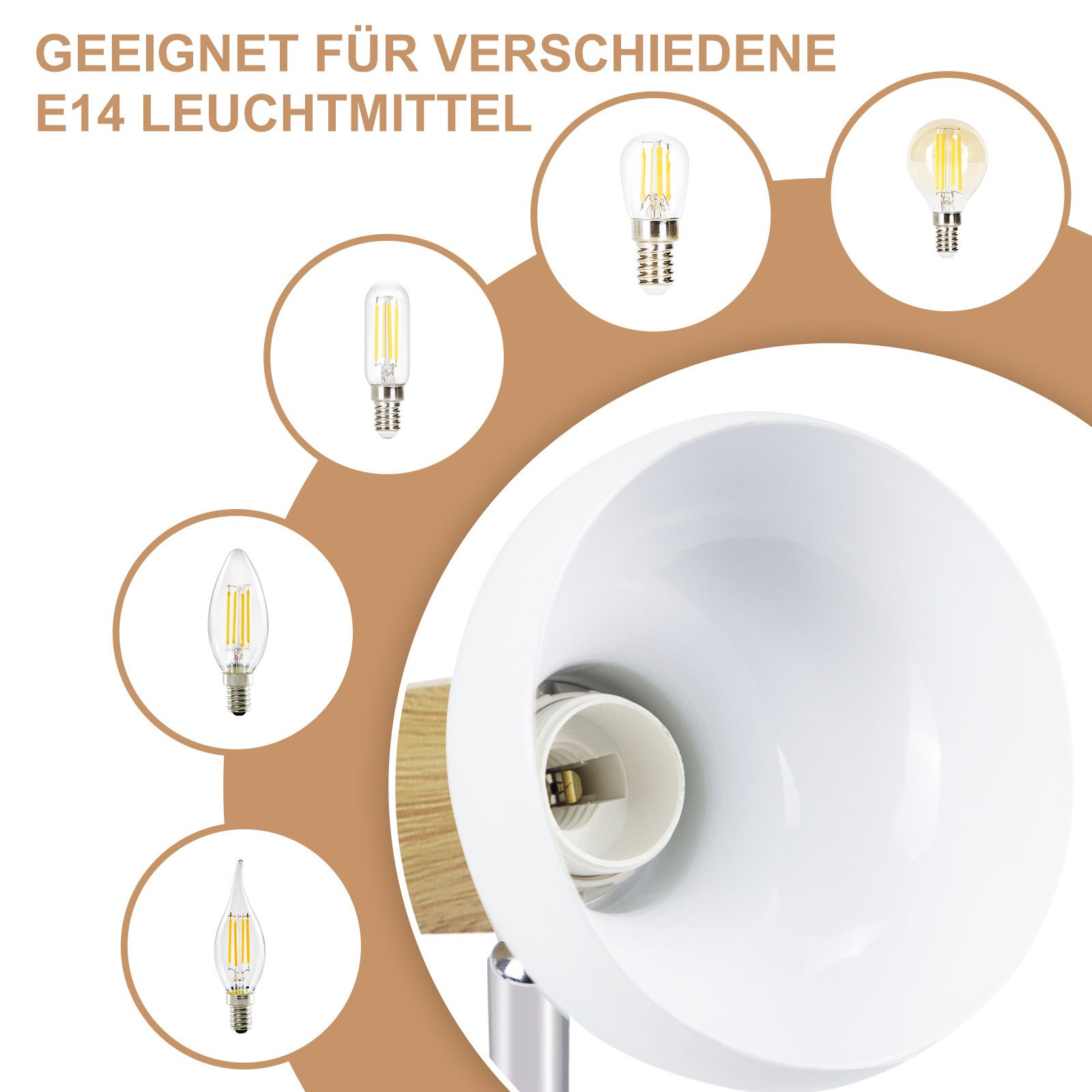 ZMH Deckenstrahler 1 Flammig E14 Eisen günstig online kaufen