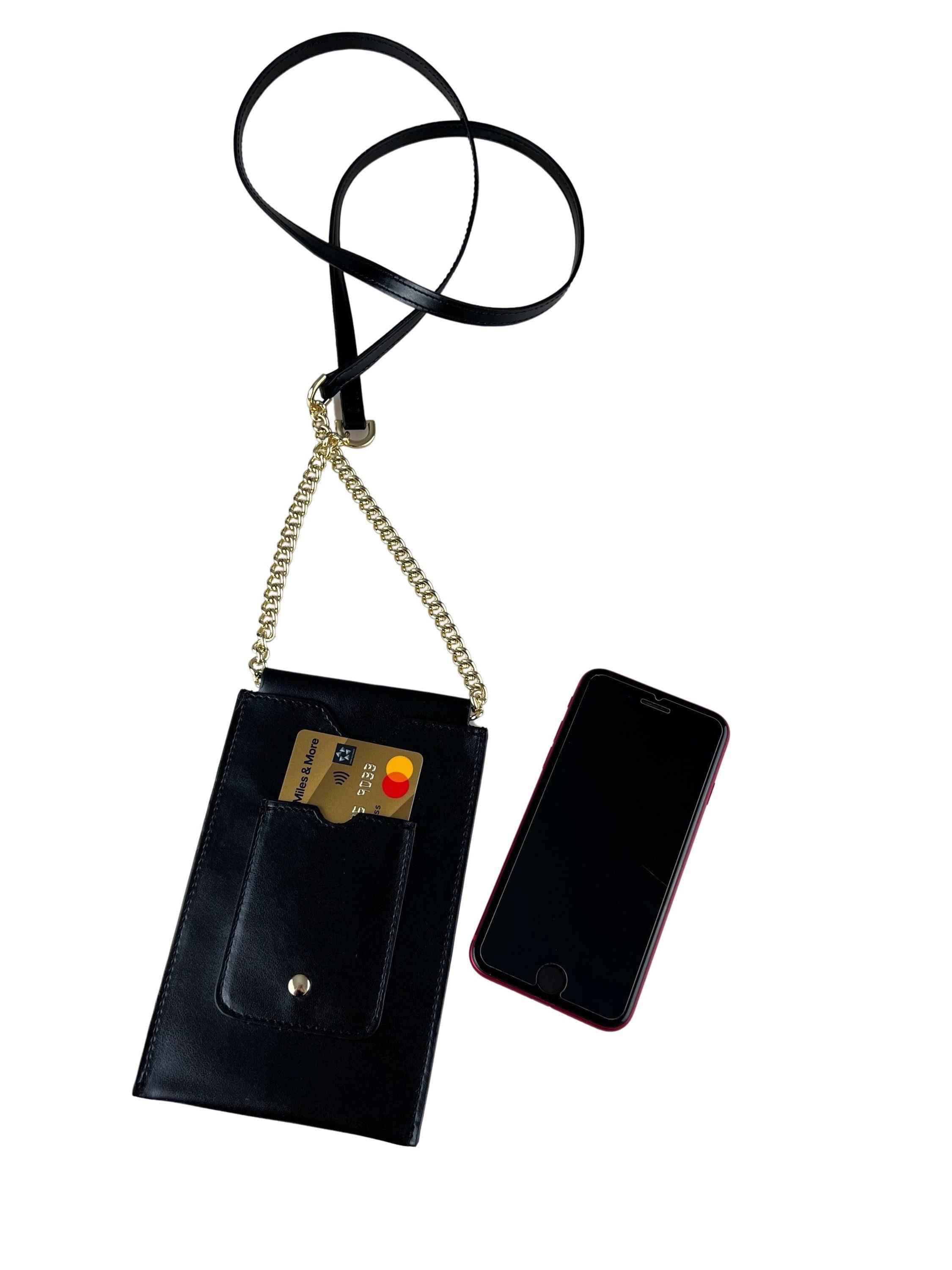 COLLEZIONE ALESSANDRO Umhängetasche Handytasche, aus Kreditkartenfach mit Leder