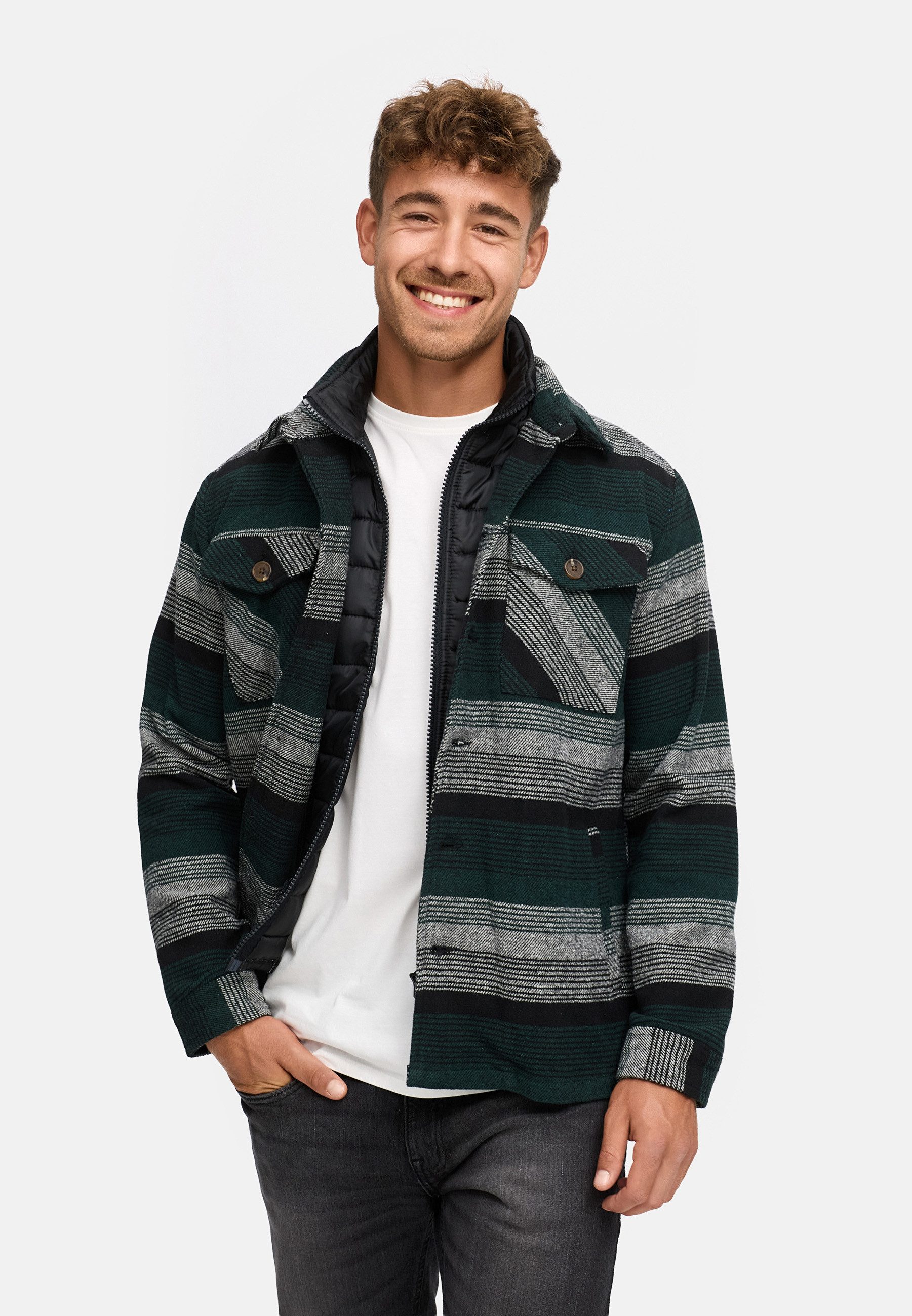 Indicode Hemdjacke Herren INDjango Hemd Herrenjacke günstig online kaufen