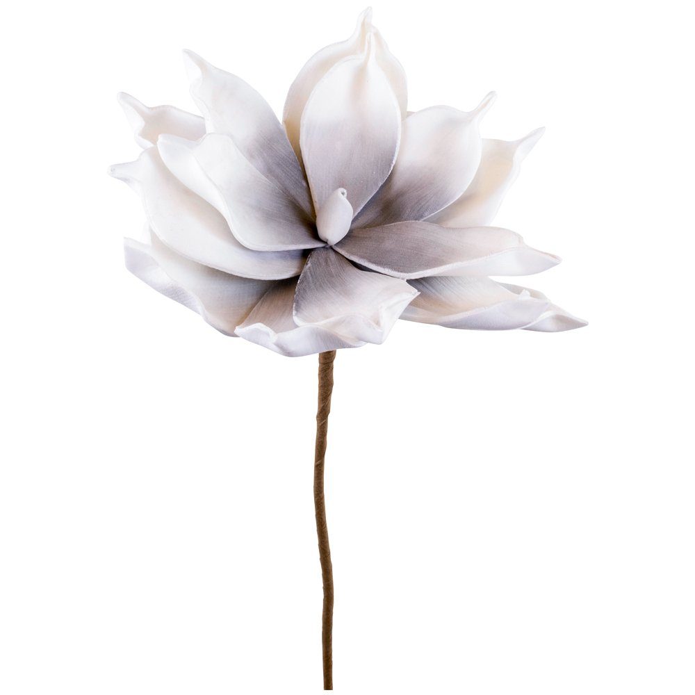 Kunstblume Kunstblumen Magnolie grau weiß Pflanzen Deko Ø 12x65 Magnolie, matches21 HOME & HOBBY, Höhe 65 cm