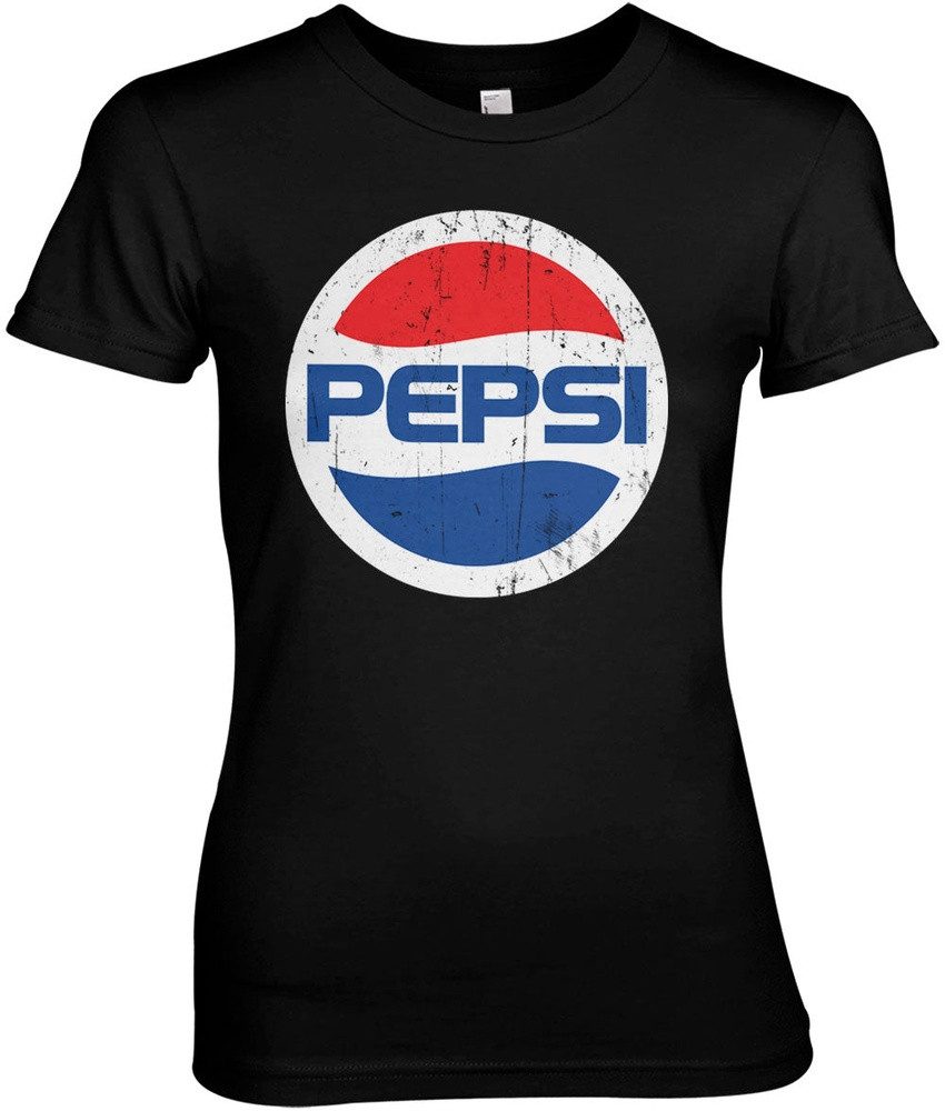 Pepsi Co T-Shirt Washed Globe Logo Girly Tee