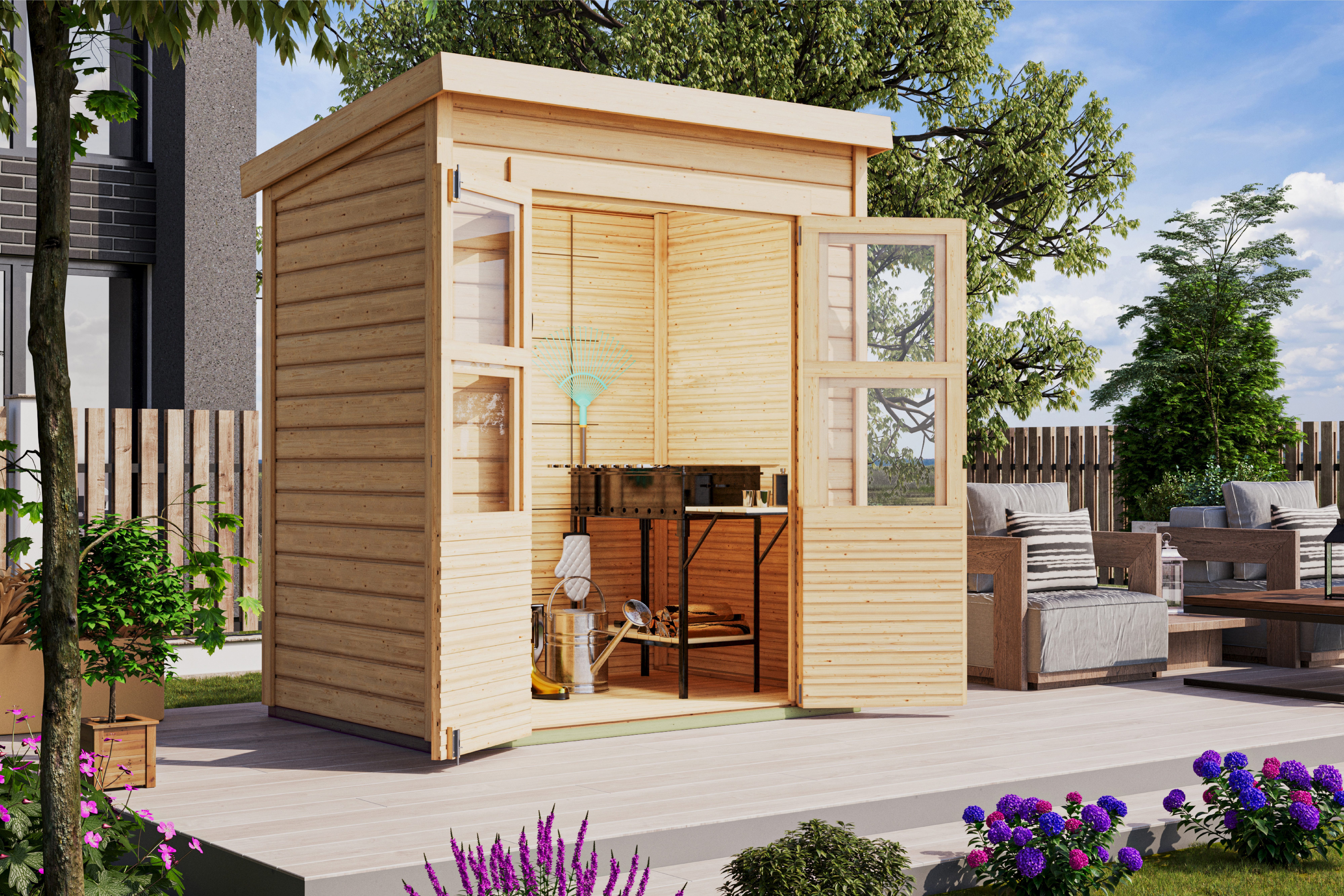 KONIFERA Gartenhaus Amrum 2, BxT: 182x126 cm