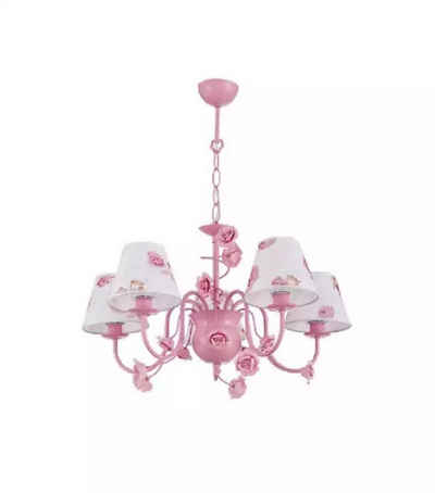JVmoebel Kronleuchter Rosa Kronleuchter Leuchte Lampen Deckenlampen 65 x 60 cm, Leuchtmittel wechselbar, Made in Europe